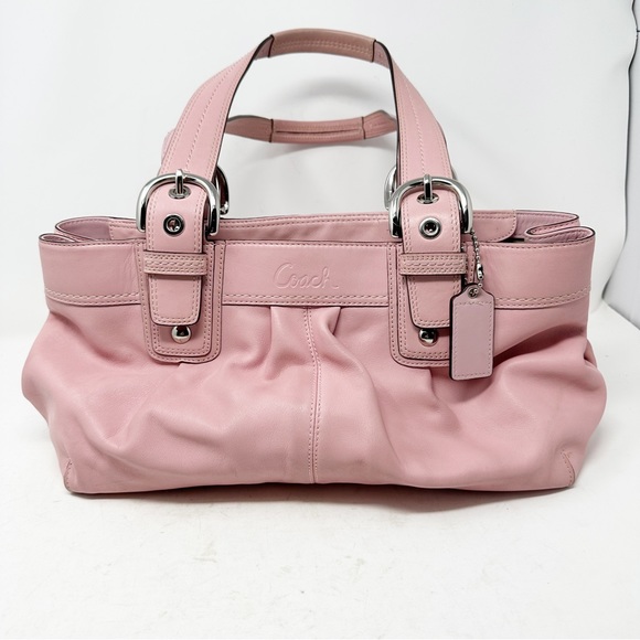 Coach Bags Coach Pink Leather Satchel Handbag Poshmark
